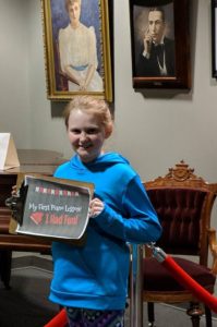Haiden Spray's first piano lesson