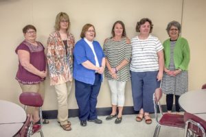 Retiring staff includes: Kristine Butler Joyce Eveland Marica Hadden Sharon Hammes Thomas Hogenson Carol Knoot Maureen McCaulley Lynette Rogers Karen White