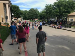 Over 300 people turned out to the Summer Reading Kickoff at the Oskaloosa Public Library Monday evening. Photo by Hailey Brown