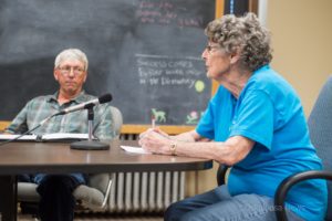 Florence Rempe spoke to the Mahaska County Board of Supervisors on Thursday, encouraging them to continue the legal battle against the regional airport.