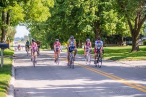 Thousands of riders streamed their way through New Sharon on Thursday.