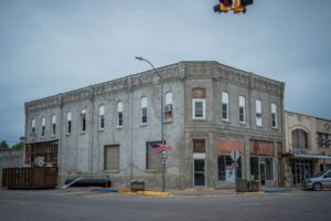 New Sharon Mayor Dustin Hite says there are many exciting things happening for the community. The renovation of this building on the northeast side of the main intersection is just one of those things says Hite.