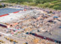 An aerial view of Vermeer shortly after an EF-3 tornado smashed into several buildings along the 'Vermeer Mile'. (photo by Monte Goodyk/Oskaloosa News)