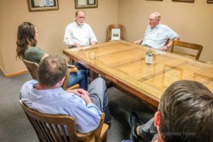 Congressman Dave Loebsack speaks with community members about the challenges being face by communities to stay viable in rural Iowa.