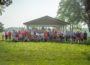 Participants pose for a photo before the PUSH 5K on Saturday.