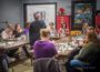 A group of Mahaska Young Professionals spent Monday evening painting their own garden gnome.