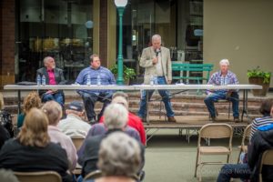 The four candidates seeking the office of Mahaska County Supervisor are left to right; Paul DeGeest, Scott Van Veldhuizen, Steve Parker, and Steve Wanders.