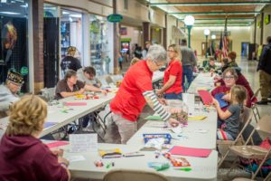 Lots of people came out to create holiday cards for active duty service members. The event was hosted by the VFW and the American Legion.
