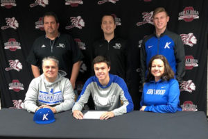 Rian Yates signed his letter of intent on Wednesday to play for Kirkwood Community College while he looks for a 4-year school to settle down with. (submitted photo)