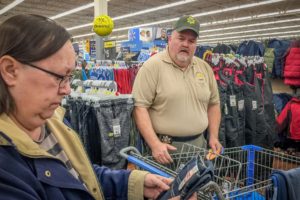 Mahaska County Posse member Tim Shannon was one of the many volunteers who helped to fill the Christmas present list of needy Mahaska County youth.