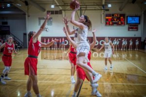 Marleigh Denburger lead the Indians with 12 points against DCG on Friday night.