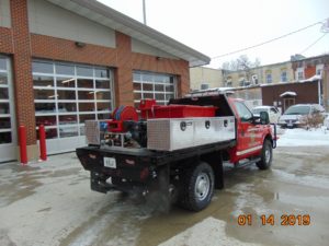 Oskaloosa Fire Departments 62-75 brush truck was recently outfitted with Ultra High-Pressure firefighting equipment. (submitted photo)