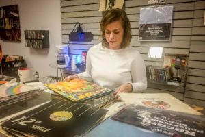 Ashley Schultz inventories some of the latest vinyl records to come into G Strings Guitars and More.