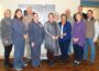 Shown in the Mahaska Health Birthing Center with the new phototherapy system used to treat babies with jaundice are, from left: Foundation Board President Sandy Baily, Nurse Sara Lenox, Foundation Secretary Andy Holmberg, Nurse Amanda Ridgeway, Foundation Director Cathy Stahl, Foundation Board members Shirley Vore, Vicky Collette, Guy Vander Linden and Dede Horn, Mahaska Health CEO Kevin DeRonde, and Foundation Treasurer Josh Buckingham.