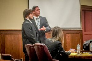 Luke Vanhemert (left) is introduced to the jury by his attorney Allen Cook, during opening remarks on Tuesday afternoon.