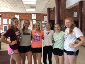 Oskaloosa Girls Drake Qualifers - Faith DeRonde, Savannah Wiltse, Emma Kelderman, Jordan Czerwinski, Brooke Allen, Sophia Dykstra (submitted photo)