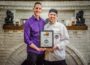 Matthew Gunn and Michael Glesener of Wood Iron Grille were awarded Best Burger in Iowa.