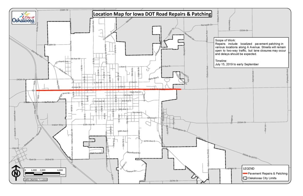 City Manager Says DOT To Start Repairs On A Avenue Oskaloosa News