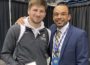 Drew Sams and coach Zack Mullins. Photo by Lisa Alderson.