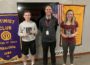Snakenberg and Hoskinson were introduced by Student of the Trimester chair and middle school principal Mark Scholes. He presented the students with plaques and spoke of how each student had been nominated by school faculty. (submitted photo)