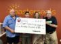 Pictured (L-R) are Elks Inner Guard Dave Beaty, Camp Sunnyside Director Cassidy LeCroy, Assistant Camp Director Claire Reiman, and Elks Past Exalted Ruler Dean Mattix.
