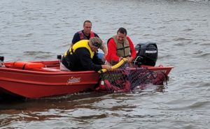 Mahaska County first responders continued training for water rescues this past month. (submitted image)