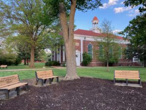 William Penn Music Alumni will remember and celebrate the life of Dr. David Evans at 1 p.m. on Saturday, September 25, 2021, with the dedication of a memorial bench in his memory. The bench is located on the lawn south of Penn Hall and the dedication will take place at that site.