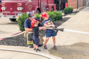 People of all ages took part in the many different things to do at the 150th Anniversary of the Oskaloosa Fire Department.