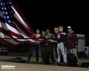 Last Friday the American Flag was raised at Statesmen Community Stadium by seniors Wiliam Campbell, William Leonard, and Lucas Philips of Boy Scout troop 71 in Oskaloosa. These 3 young men went from raising this flag as Cub Scouts to raising it as Eagle Scouts.