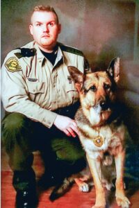 Mahaska County Deputy Matt McCain and his partner Khan.