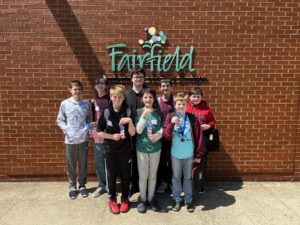 Oskaloosa Middle School sent 8 sixth grade students to Fairfield on Tuesday, April 26th to compete in the Great Prairie Education Agency Math Bee. Students competed in individual rounds as well as a team round. 
