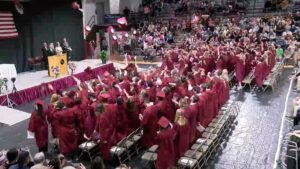 The OHS Class of 2022 tossed their caps into the air in celebration as the commencement ceremony closed.