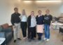 Pictured left to right: Jayqwon Bridges, Mackenzie Roberts, Abigail Karr, Dr. Brooke Sherrard, and Ashleigh Denny on April 23 at the Iowa Human Rights Research Conference at Drake University Law School in Des Moines