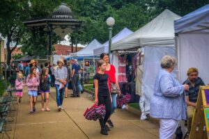 The rain didn't wash away the whole day at Art on the Square 2022.