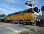 Locomotive crossing an Oskaloosa intersection. (file photo)