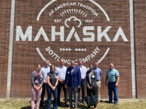 Lt. Governor Adam Gregg recent made a stop by Mahaska to visit about their operation. (photo provided)