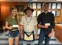 Mahaska Lodge 644 masonic lodge awarded two $1000 scholorships to student that have a family relation to members of Mahaska Lodge. Those receiving scholorships are Attalay Teeter and Hayden Nienkerk. Attalay is the daughter of member Dustin M Teeter. Hayden Nienkerk is the grandson of member James R Barnett. The pictures shows Master Mahaska Lodge 644 Miles Sabin presenting the checks to Attalay Teeter and Hayden Nienkerk