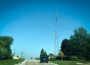A new radio communications tower near Beacon, Iowa.