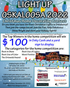 2022 Oskaloosa Annual Christmas Home Decorating Contest