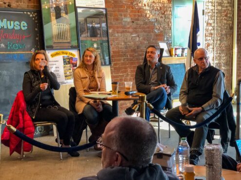 Eggs and Issues Panel for Saturday, February 25th, 2023 included, Barb Kniff McCulla from House District 37 and Helena Hayes from House District 88, Adrian Dickey from Senate District 41, and Ken Rozenboom, Senate District 19.