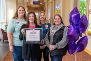 my Fernandez, RN, MSN, for being honored as a Great Iowa Nurse! Amy serves as the Executive Director of Clinics at Mahaska Health, andcontinually goes above and beyond to be a team player and demonstrates leadership. (submitted photo)
