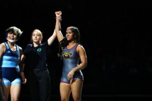 For the third consecutive year, the Indian Hills Women's Wrestling team captured the national championship, this time as the first-ever National Junior College Athletic Association (NJCAA) Women's Wrestling Invitational champs.