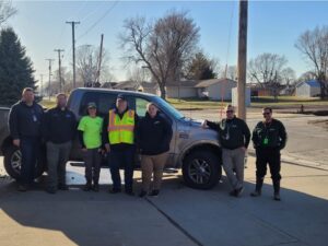 Members of the Mahaska County CERT Team helping those in Keokuk County after storms caused considerable damage on Friday. (photo provided)