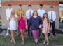 The Oskaloosa Prom Court announced on Friday. Promenade is on April 15th in the large gym at OHS beginning at 5:30 pm. Prom itself will be hosted at Debbie's Celebration Barn with the theme "Fly Me To The Moon." Back row, left to right, is Waylon Bolibaugh, Ryan Jennings, Payton Snyder, Myles Strait, and Leandro Ficone. The front row from left to right is Lucy Roach, Presley Blommers, Delaney Crouse, and Mya Helm. Not pictured is Hailey Gunn.