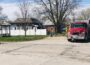 Oskaloosa Fire Department finishes up operations at a house fire in Rose Hill in April 2023.
