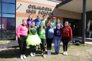 Bottom Row (left to right): Brenna Lindgren, Abigail Lindgren, Brianna Hunt, Olivia Muir, Ava Doty, Ally Nolan. Top row (left to right): Dylan Patzel, Taylor Drost, Lawson Morris, Myles Strait, Elliot Nelson, Anderson Keough. 