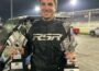 Aaron Reutzel won both the 410 and 360 features at Knoxville Raceway Saturday