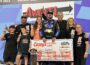 Jake Swanson celebrates his Corn Belt Clash $12,000 payday
