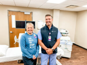 Pictured, Mahaska Health Pain Management team, Amanda Carman, RN, and Greg Kronenberg, CRNA, NSPM-C.