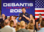 Florida Republican Governor and 2024 Presidential Candidate Ron DeSantis during a campaign stop in Oskaloosa, Iowa on July 28th, 2023.